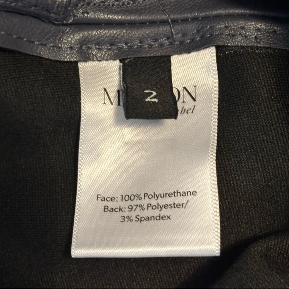 Mayson the Label Vegan Leather Pleat Front Tapered Pants in Periscope Size 2 - Picture 7 of 9